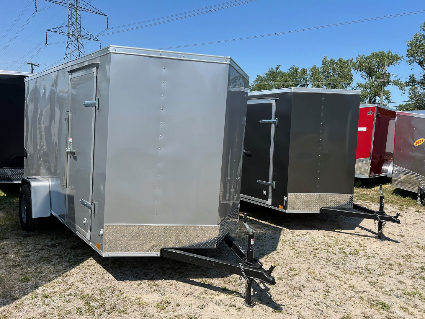 New 2025 6 x 12 Cross Trailers Cargo / Enclosed Trailer with ramp Door - 6ft interior WITH SPARE