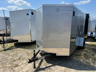 New 2025 6 x 12 Cross Trailers Cargo / Enclosed Trailer with ramp Door - 6ft interior WITH SPARE
