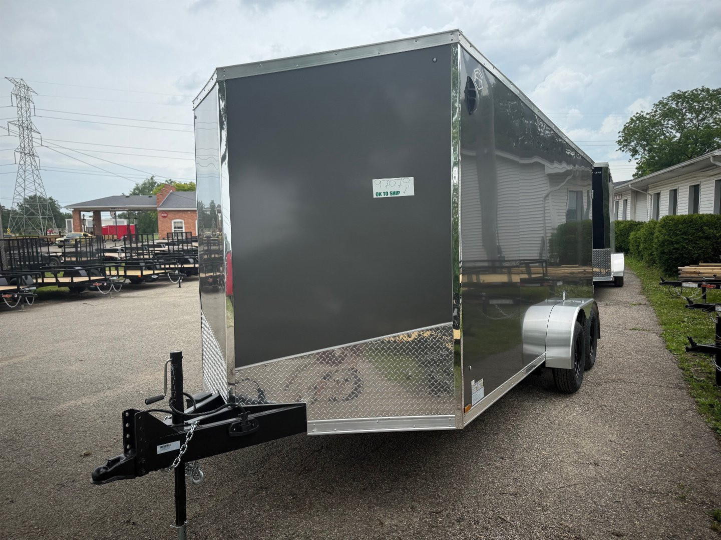 New US CARGO 7 X 16 Cargo / Enclosed Trailer with 6ft 6in Screwless Exterior