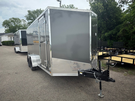 New US CARGO 7 X 16 Cargo / Enclosed Trailer with 6ft 6in Screwless Exterior