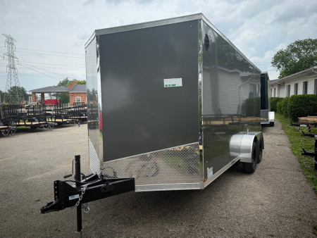 New US CARGO 7 X 16 Cargo / Enclosed Trailer with 6ft 6in Screwless Exterior