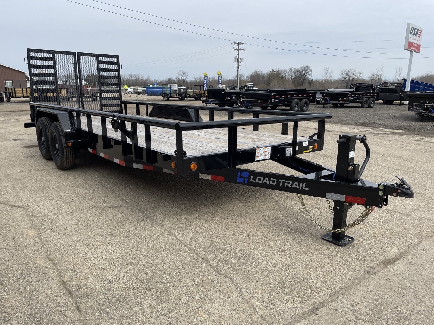 New 2026 Load Trail 83x20 landscape split gate w/side rails 14k Equipment Trailer