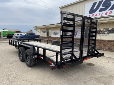 New 2026 Load Trail 83x20 landscape split gate w/side rails 14k Equipment Trailer