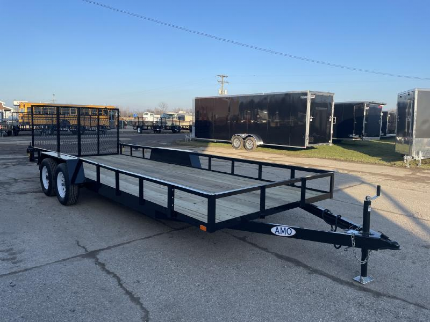 New 2026 AMO 82x20 TA2 w/ Wrapped Tongue 7K Landscape Trailer
