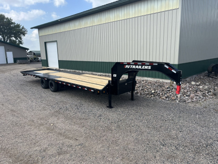 New 2026 34' 24k PJ Low-Pro with Hydraulic Dove Flatbed Trailer