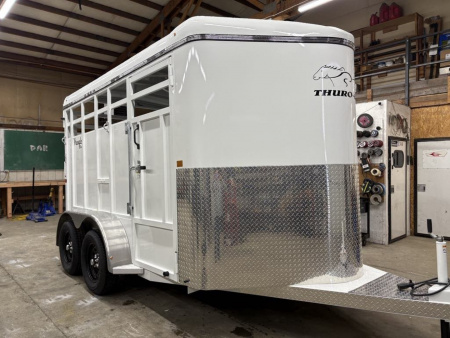 New STOCK TRAILER 2026 Thuro-Bilt Wrangler 2 HORSE LIVESTOCK TRAILER