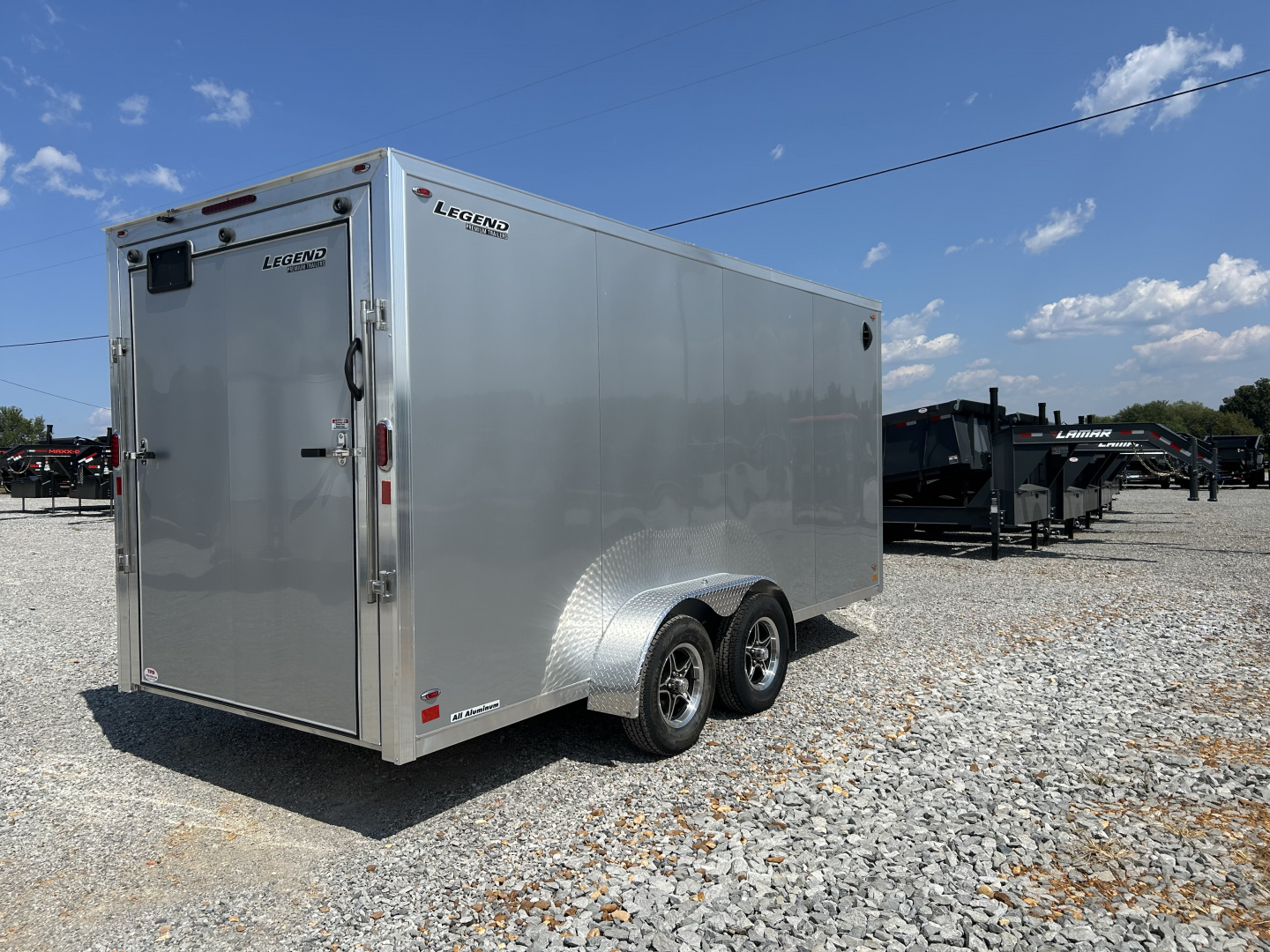 New 2026 Legend 7'X19' 7K Aluminum Enclosed Trailer