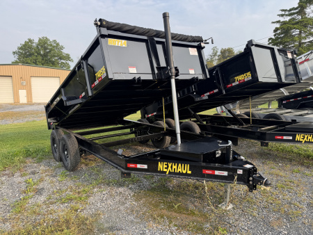 New 2026 Nexhaul 7X14 Contractor Telescopic 15,000 LB. Low Profile Dump Trailer FALL CLEARANCE LAST ONE