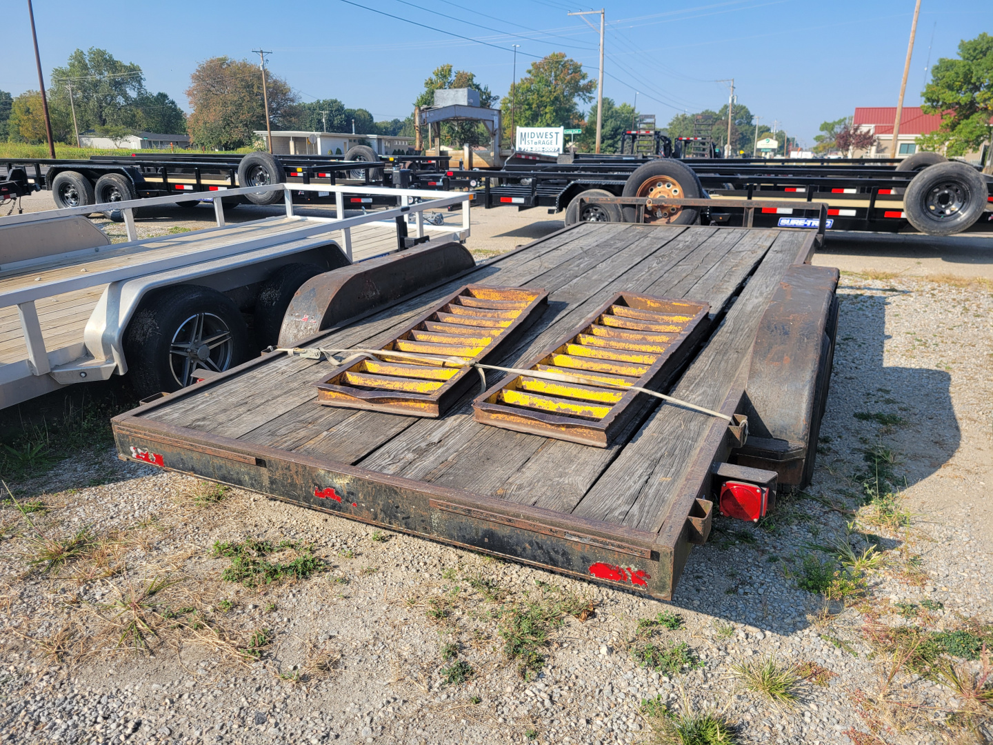 Used 1997 M&M Manufacturing 7x16 Car Hauler Cargo / Enclosed Trailer