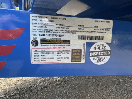 New 2026 LIBERTY LD10K72LP - 10K 6x12 Dump Trailer w/Combo Gate, Ramps & MORE!