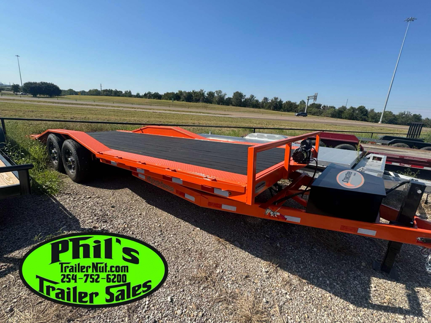 New 2025 EQUIPMENT TRAILER 102X24 POWER TILT Equipment Trailer 14K GVWR & WINCH!