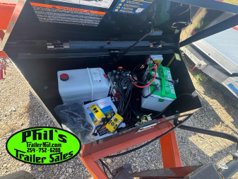 New 2025 EQUIPMENT TRAILER 102X24 POWER TILT Equipment Trailer 14K GVWR & WINCH!