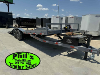 New 2025 OPEN CAR HAULER 102X24 POWER TILT Tilt Trailer HEAVY 14K GVWR WINCH & ALUMINUM WHEELS!