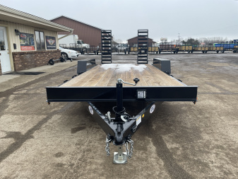New 2026 AMO 82x18 Flat Deck w/2Ft Dove Tail 10k Equipment Trailer