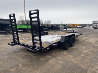 New 2026 AMO 82x18 Flat Deck w/2Ft Dove Tail 10k Equipment Trailer