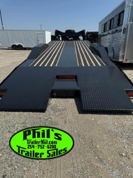New 2025 OPEN CAR HAULER 102X24 POWER TILT Tilt Trailer GOOSENECK HEAVY 14K GVWR WINCH & ALUMINUM WHEELS!