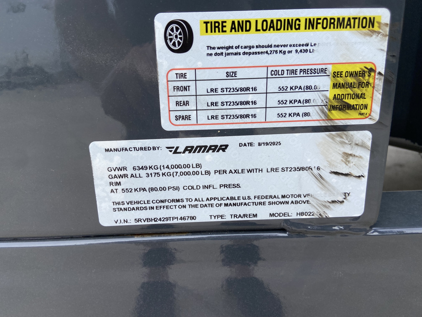 New 2026 Lamar Equipment trailer 24'