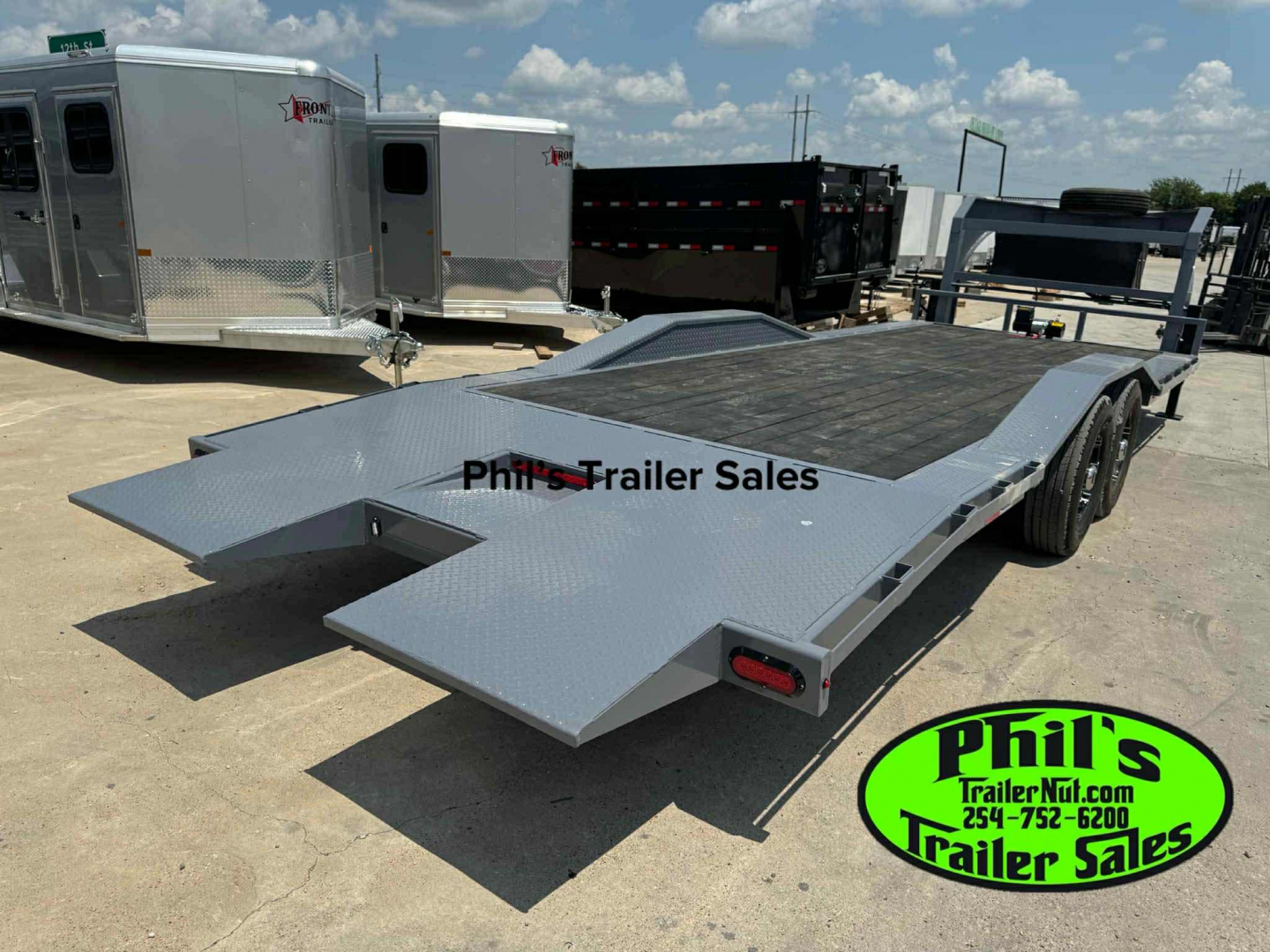 New 2025 OPEN CAR HAULER 102X24 POWER TILT Tilt Trailer GOOSENECK HEAVY 14K GVWR WINCH & ALUMINUM WHEELS!