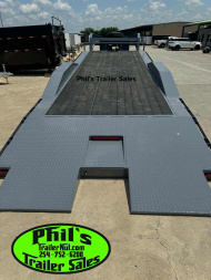 New 2025 OPEN CAR HAULER 102X24 POWER TILT Tilt Trailer GOOSENECK HEAVY 14K GVWR WINCH & ALUMINUM WHEELS!