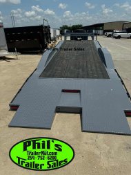 New 2025 OPEN CAR HAULER 102X24 POWER TILT Tilt Trailer GOOSENECK HEAVY 14K GVWR WINCH & ALUMINUM WHEELS!