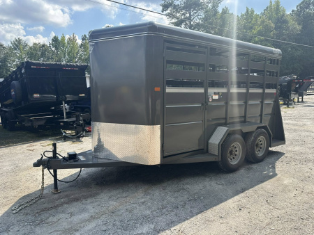 Used USED 2025 VALLEY STOCK SLANT TRAILER ($623 DOWN ON RENT TO OWN)