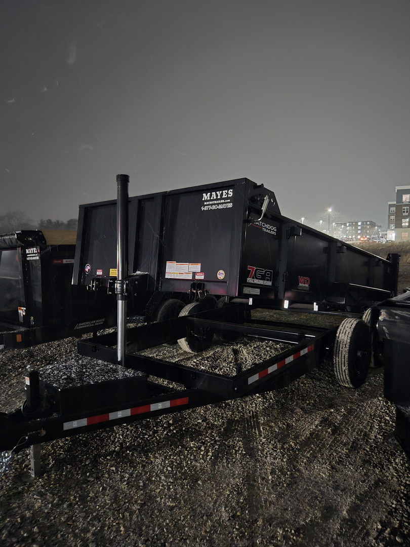 New 2026 WATCHDOG TRAILERS DUMP ND-14TA7 83X14 TA 24" SIDES (GVW:14000) BLACK