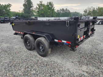 New 2026 Big Tex Trailers 7x14 14LX 14K Dump w/ Slide-In Ramps Dump Trailer