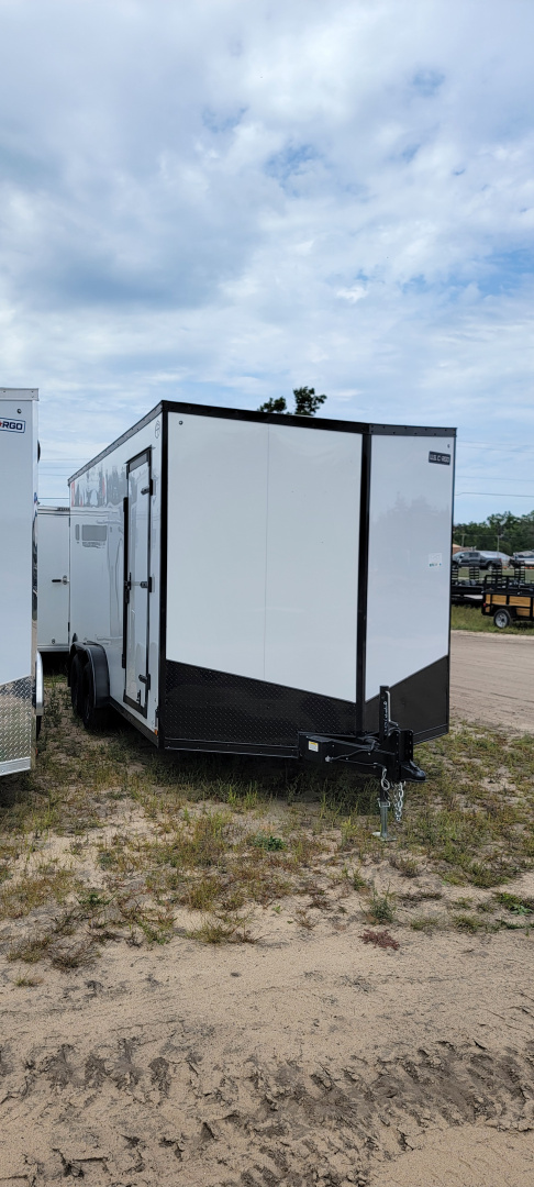 New 2026 US Cargo 7.5X16 UTV WHITE Cargo / Enclosed Trailer