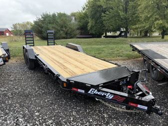 New 2025 Liberty Equipment Trailer LE14K83X17+3B8 83x20 TA KNEE RAMPS (GVW:15400) MIDNIGHT BLACK