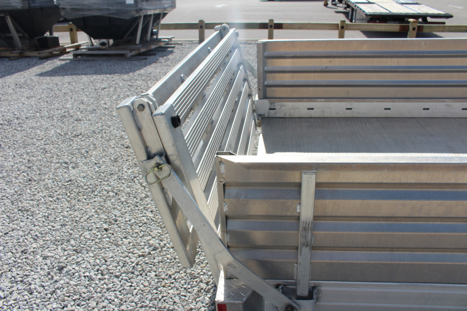 Used 2017 Hillsboro 6' 6" x 12' Aluminum Utility Trailer- 2990# GVW - Bi-Fold Ramp - Removable Side Panels