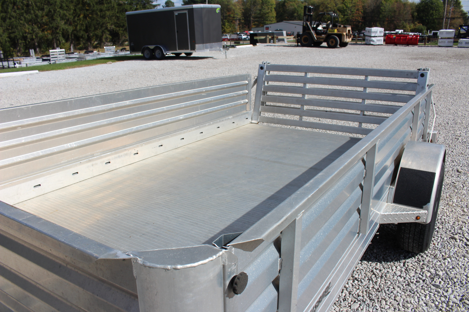Used 2017 Hillsboro 6' 6" x 12' Aluminum Utility Trailer- 2990# GVW - Bi-Fold Ramp - Removable Side Panels