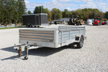 Used 2017 Hillsboro 6' 6  x 12' Aluminum Utility Trailer- 2990# GVW - Bi-Fold Ramp - Removable Side Panels