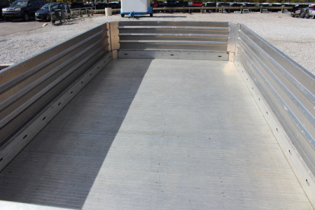 Used 2017 Hillsboro 6' 6" x 12' Aluminum Utility Trailer- 2990# GVW - Bi-Fold Ramp - Removable Side Panels