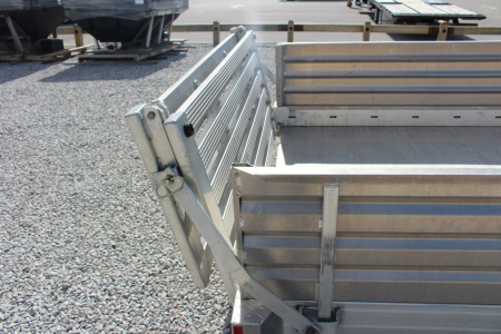 Used 2017 Hillsboro 6' 6" x 12' Aluminum Utility Trailer- 2990# GVW - Bi-Fold Ramp - Removable Side Panels