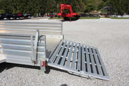 Used 2017 Hillsboro 6' 6" x 12' Aluminum Utility Trailer- 2990# GVW - Bi-Fold Ramp - Removable Side Panels