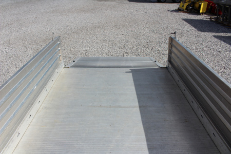 Used 2017 Hillsboro 6' 6" x 12' Aluminum Utility Trailer- 2990# GVW - Bi-Fold Ramp - Removable Side Panels