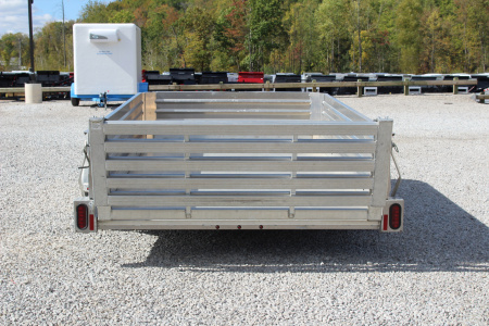 Used 2017 Hillsboro 6' 6" x 12' Aluminum Utility Trailer- 2990# GVW - Bi-Fold Ramp - Removable Side Panels