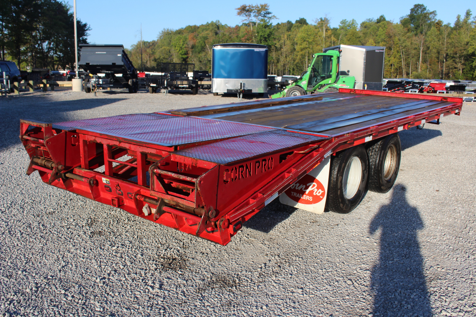 Used 2013 CornPro 16' + 5' - Pintle Ring Deckover Equipment Trailer - 18000# GVW