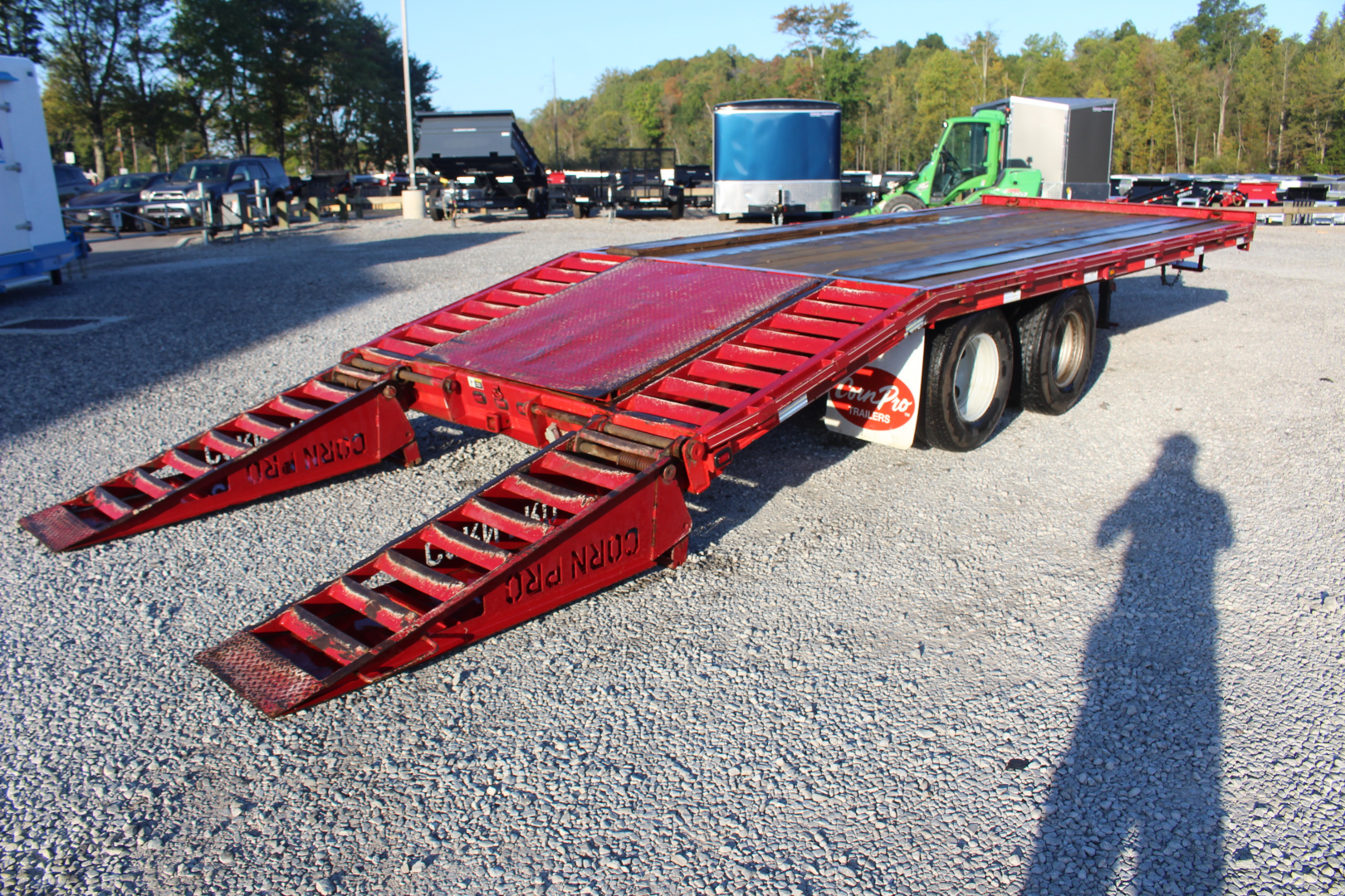 Used 2013 CornPro 16' + 5' - Pintle Ring Deckover Equipment Trailer - 18000# GVW