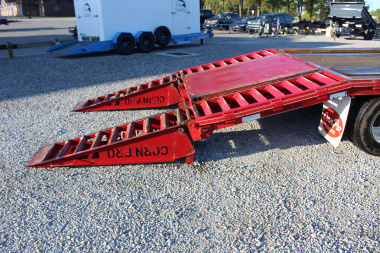 Used 2013 CornPro 16' + 5' - Pintle Ring Deckover Equipment Trailer - 18000# GVW