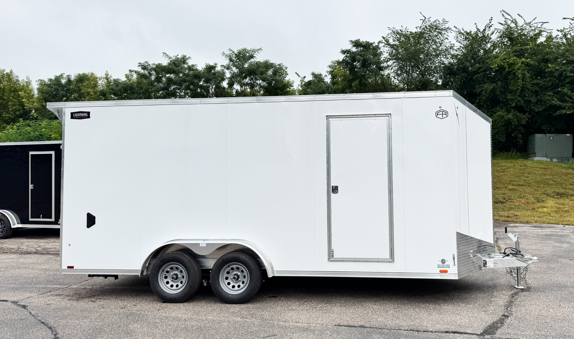 New 2025 Lightning 7.5X18 ENCLOSED CARGO - Ramp door!