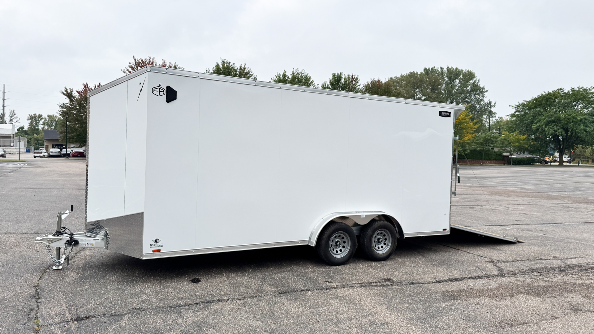 New 2025 Lightning 7.5X18 ENCLOSED CARGO - Ramp door!