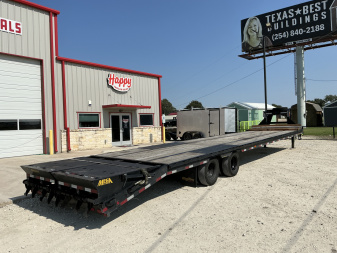 Used 2022 Big Tex 102"x40' GN Flatbed w/ Mega Ramps