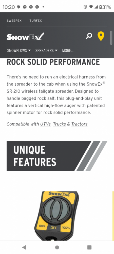 New 2026 SnowEx SR 210 Wireless Salter Snow Plow