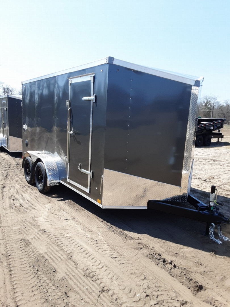 New 2026 Stealth Trailers 7x14 charcoal w/ramp 6ft 6in Cargo / Enclosed Trailer