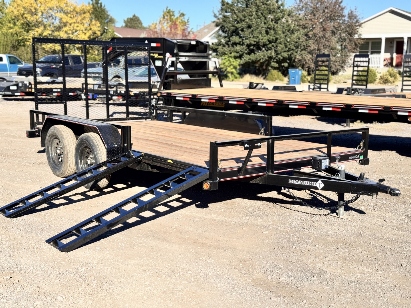 New 2026 Diamond T 7-14 Tandem Axle Ramp Gate Utility W/ ATV Ramps 7K GVWR