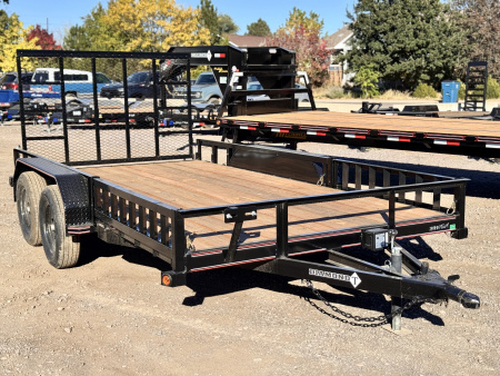 New 2026 Diamond T 7-14 Tandem Axle Ramp Gate Utility W/ ATV Ramps 7K GVWR