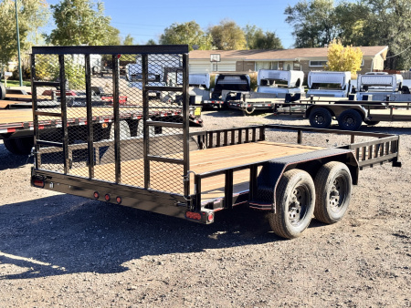 New 2026 Diamond T 7-14 Tandem Axle Ramp Gate Utility W/ ATV Ramps 7K GVWR