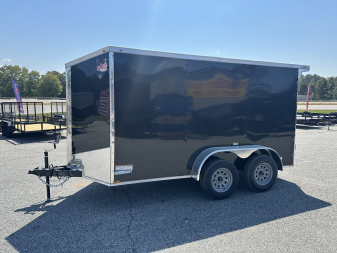 New 2026 QUALITY CARGO 6X12 TANDEM AXLE ENCLOSED TRAILER WITH REAR SPOILER AND POLYCORE EXTERIOR