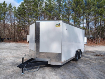 New 2026 COVERED WAGON 8.5X16 10K TANDEM AXLE ENCLOSED TRAILER WITH POLYCORE SIDING